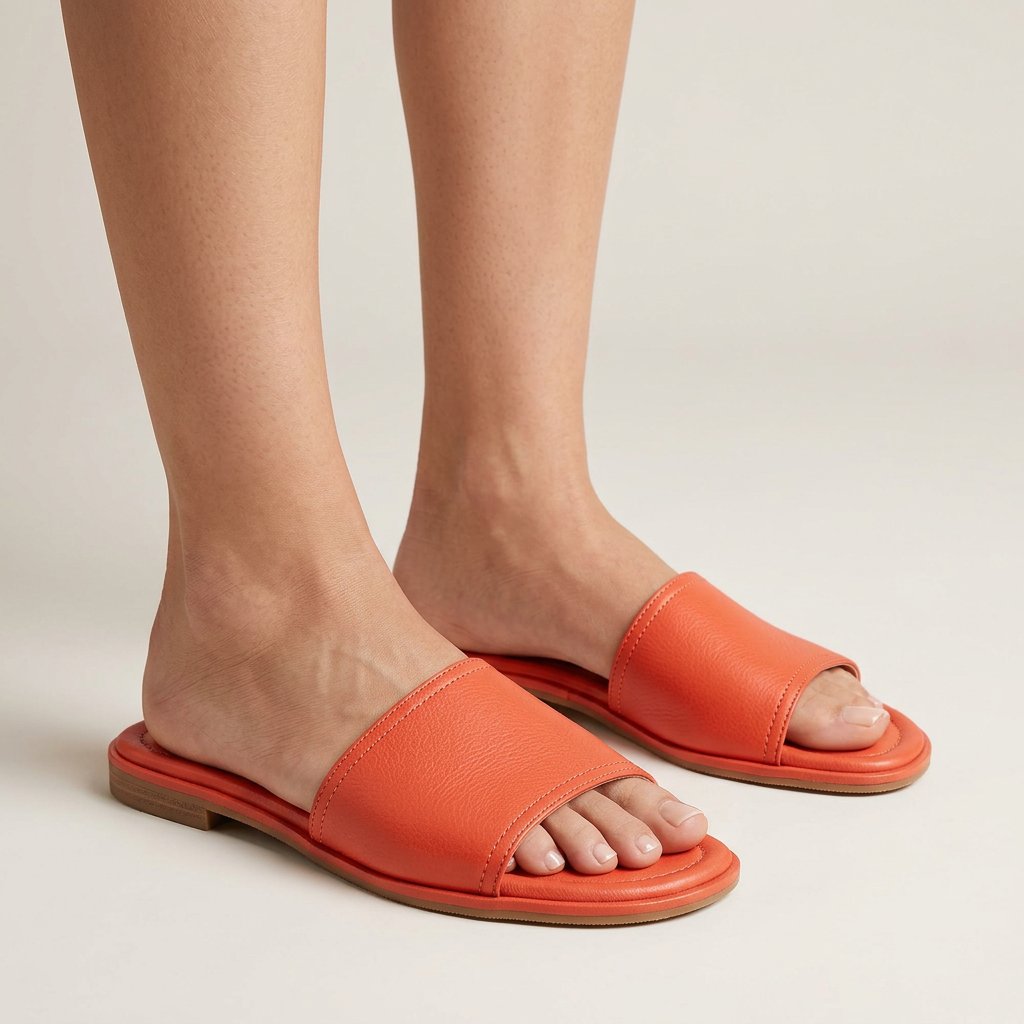 Women's Slide Sandals - Coral
