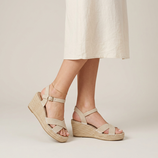 Women's Wedge Espadrille Sandals - Natural